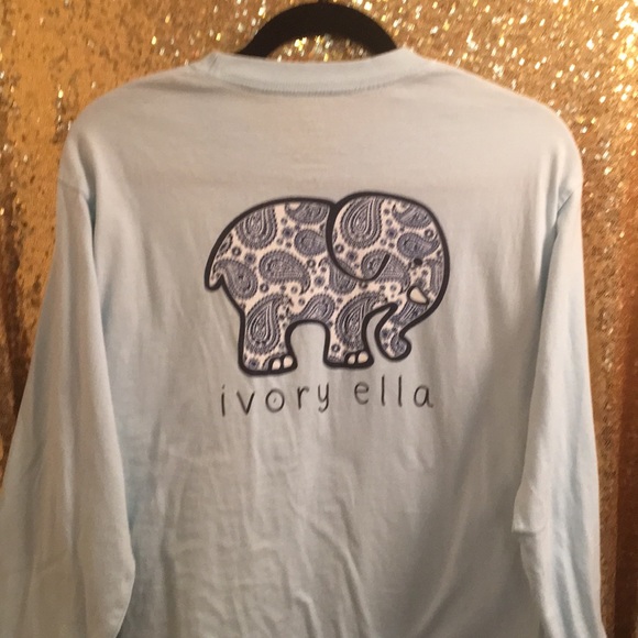 Ivory Ella Blue Paisley Long Sleeve - Picture 6 of 7
